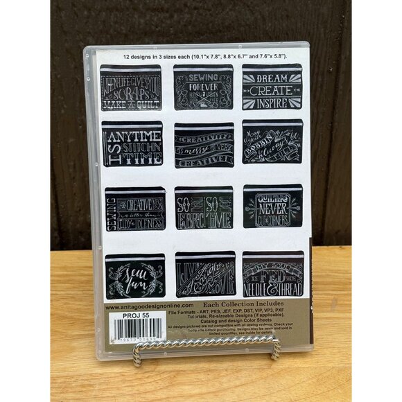 Anita Goodesign Projects: Blackboard Bags Embroidery Design CD Hand Drawn - Picture 2 of 4